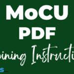 MoCU Joining Instructions 2024-25 PDF