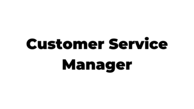 Customer Service Manager Jobs Description